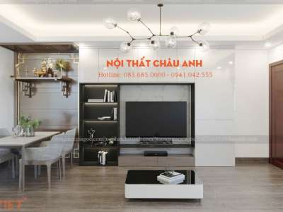 Thi công nội thất chung cư 2 phòng ngủ với giá chỉ từ 84.684.000đ CC005